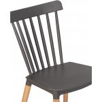 Набор 4 шт Стул обеденный DOBRIN THEO, ножки светлый бук, цвет темно-серый (GR-04)