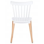 Набор 4 шт Стул обеденный DOBRIN THEO, ножки светлый бук, цвет белый (W-02)