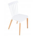 Набор 4 шт Стул обеденный DOBRIN THEO, ножки светлый бук, цвет белый (W-02)