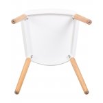 Набор 4 шт Стул обеденный DOBRIN THEO, ножки светлый бук, цвет белый (W-02)