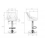 Стул барный DOBRIN LOGAN BLACK, черный велюр (MJ9-101)