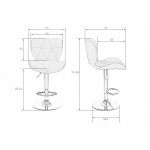 Стул барный DOBRIN BARNY, белый Стул барный DOBRIN BARNY, белый