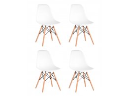 Стул Eames Style DSW белый x4 (разборный каркас)