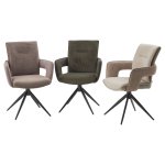 Стул KINNET 360 град. поворот.  MOHAIR-353 / CASTEL-39 Зеленый,ткань/ Тем.-серый каркас, ®DISAUR