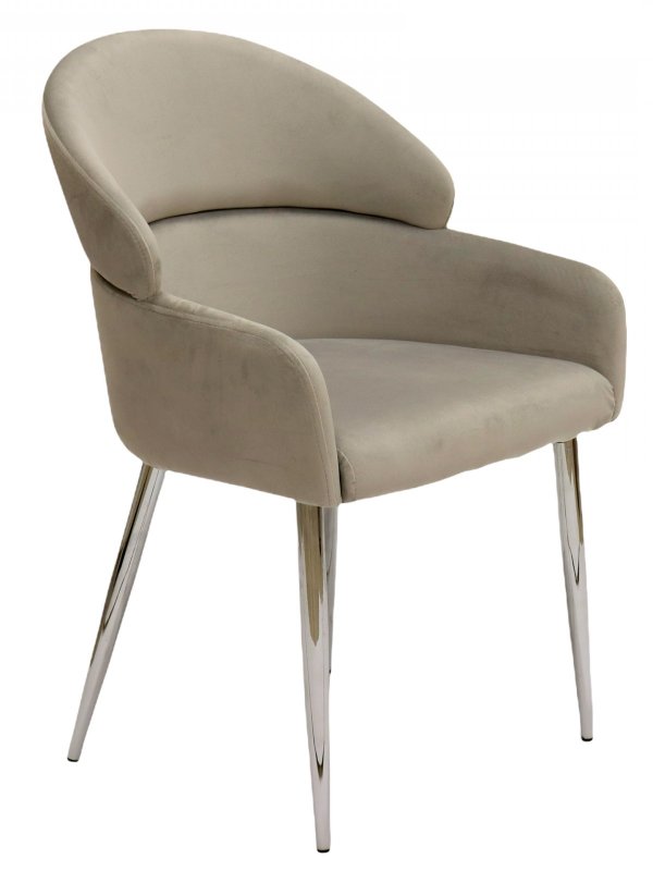 Стул обеденный Берклей D-1202D, серый/хром