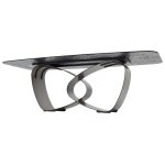 Стол TOVE 240 GREY, стекло BUBBLE  / Шоколадное золото каркас ®DISAUR