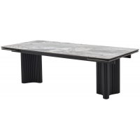 Стол АДАЖИО 240 (320) см MINERAL STONE NATURAL, керамика / Черный каркас М-City