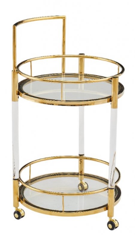 Столик сервировочный Моника ЕТ-221, 48х88 см, акрил/золото