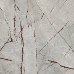 Стол Dublin раскладной 120-160х80х75 серый мрамор с чёрными ножками