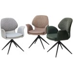 Стул LENNE 360 град. поворот., латте  MILAN-430, ткань/ MOHAIR-440, ткань/ Черный, ®DISAUR