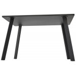 Стол ТИК ТАК 120  Белый мрамор активный, керамика / Черный каркас М-City