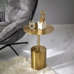 Кофейный столик Solid диам.40см x 58см, золотой, металл