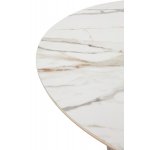 Стол АДАЖИО 115 КРУГЛЫЙ GILT WHITE, керамика / Латте каркас М-City Стол АДАЖИО 115 КРУГЛЫЙ GILT WHITE, керамика / Латте каркас М-City