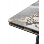 Стол АДАЖИО 240 (320) см MINERAL STONE NATURAL, керамика / Черный каркас М-City