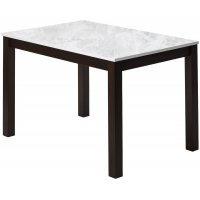 Стол TME-6931 MBH SWEDEN белый мрамор / BB темный орех  M-City