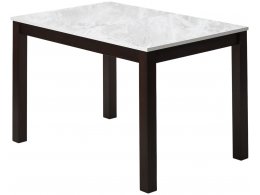 Стол TME-6931 MBH SWEDEN белый мрамор / BB темный орех  M-City