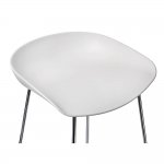 Стул полубарный Neo белый с хромированными ножками