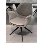 Стул LENNE 360 град. поворот., латте  MILAN-430, ткань/ MOHAIR-440, ткань/ Черный, ®DISAUR