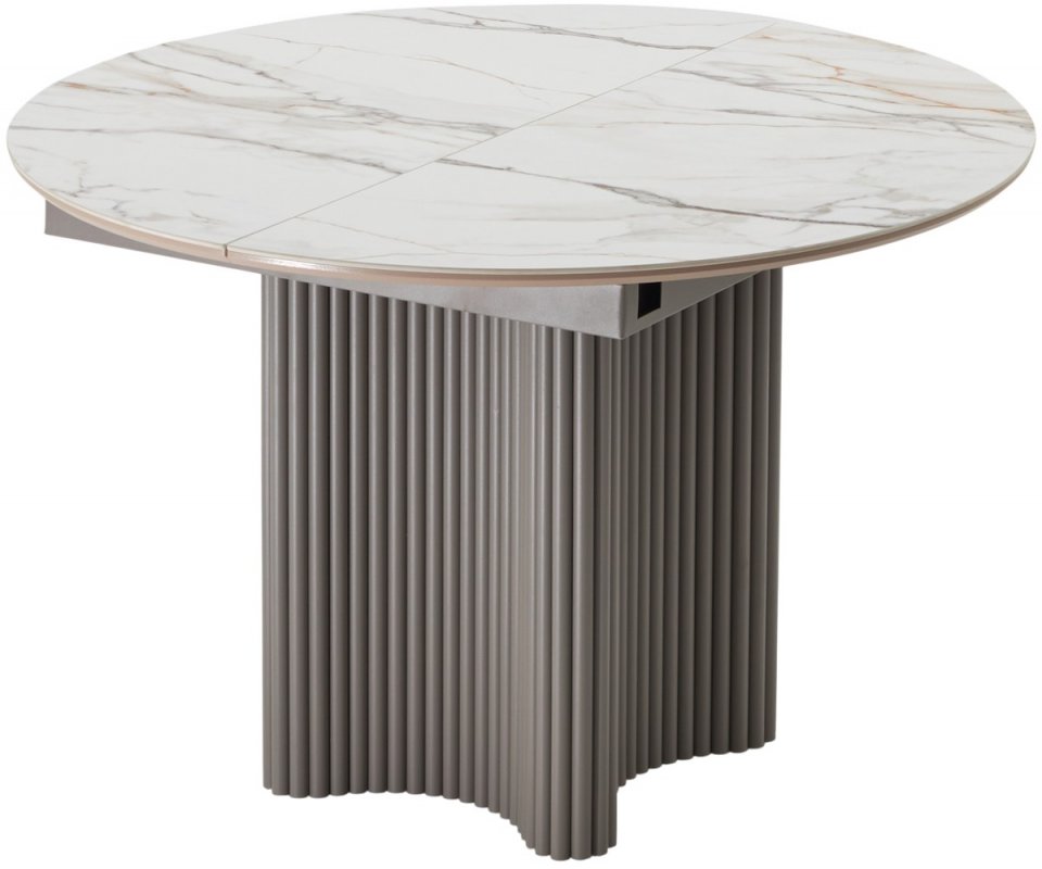 Стол АДАЖИО 115 КРУГЛЫЙ GILT WHITE, керамика / Латте каркас М-City Стол АДАЖИО 115 КРУГЛЫЙ GILT WHITE, керамика / Латте каркас М-City