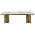Стол АДАЖИО-2 240 (320) см ARCTIC OCEAN, керамика / Золотой каркас М-City