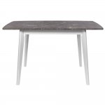 Стол Oslo раскладной 120-160x80x76см, Мрамор Сиена, белый Стол Oslo раскладной 120-160x80x76см, Мрамор Сиена, белый