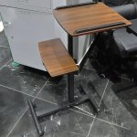 Стол многофункциональный Palma 60x40x62-96см, темное дерево, чёрный Стол многофункциональный Palma 60x40x62-96см, темное дерево, чёрный