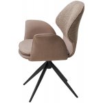 Стул LENNE 360 град. поворот., латте  MILAN-430, ткань/ MOHAIR-440, ткань/ Черный, ®DISAUR