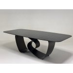 Стол TOVE 240 GREY, стекло BUBBLE  / Шоколадное золото каркас ®DISAUR