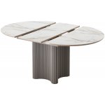 Стол АДАЖИО 115 КРУГЛЫЙ GILT WHITE, керамика / Латте каркас М-City Стол АДАЖИО 115 КРУГЛЫЙ GILT WHITE, керамика / Латте каркас М-City