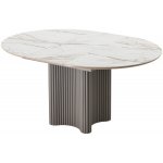 Стол АДАЖИО 115 КРУГЛЫЙ GILT WHITE, керамика / Латте каркас М-City Стол АДАЖИО 115 КРУГЛЫЙ GILT WHITE, керамика / Латте каркас М-City