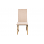 Стул обеденный Милан MC819-BG-2, 63х45х99, бежевый/глянцевое золото