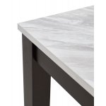 Стол TME-6931 MBH SWEDEN белый мрамор / BB темный орех  M-City