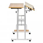 Стол многофункциональный Shuttle 80х58х80-130см, светлое дерево, белый