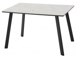 Стол ТИК ТАК 120 ОНИКС, керамика / Черный каркас М-City
