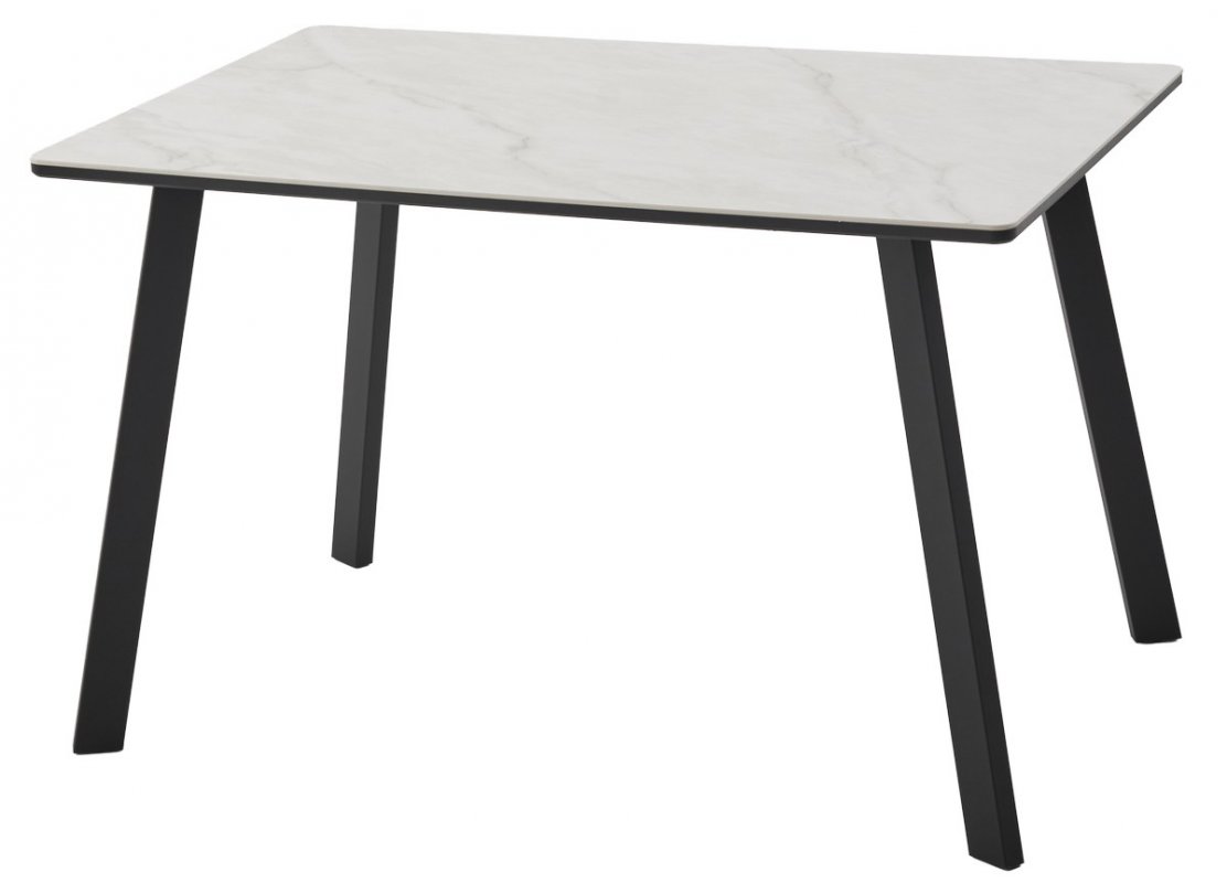Стол ТИК ТАК 120 ОНИКС, керамика / Черный каркас М-City