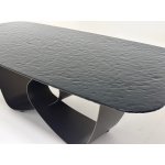 Стол TOVE 240 GREY, стекло BUBBLE  / Шоколадное золото каркас ®DISAUR