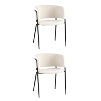 Стул Нэлли ткань букле белый 2 шт.