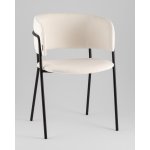 Кресло Нэлли New буклированный велюр белый