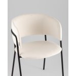 Кресло Нэлли New буклированный велюр белый