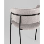 Кресло Нэлли New буклированный велюр серый