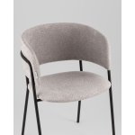 Кресло Нэлли New буклированный велюр серый