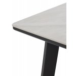 Стол ТИК ТАК 120 ОНИКС, керамика / Черный каркас М-City