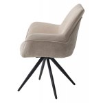 Стул МАРК 360 град., цвет B-03/LOTOS-03 бежевый, велюр / черный каркас М-City