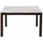 Стол TME-6931 MBH SWEDEN белый мрамор / BB темный орех  M-City