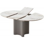 Стол АДАЖИО 115 КРУГЛЫЙ GILT WHITE, керамика / Латте каркас М-City Стол АДАЖИО 115 КРУГЛЫЙ GILT WHITE, керамика / Латте каркас М-City