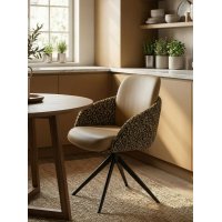 Стул ГРЕЙС (GRACE) 360 град, цвет ЗЕЛЕНЫЙ RIELLY-357 / HUNTER-357, ткань / ТЕМНО-СЕРЫЙ, ®DISAUR