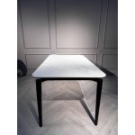 Стол обеденный Блум ART2922-160W, 160х90х75 см, белая керамика/черный