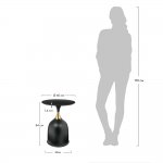 Кофейный столик Stupa 40x54см, чёрный, металл