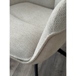 Стул ПОНТУС (PONTUS) 360 град, цвет БЕЖЕВЫЙ (KN01-05/ BZ1046-11), ткань/ ЧЕРНЫЙ каркас, ®DISAUR