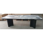 Стол АДАЖИО 240 (320) см MINERAL STONE NATURAL, керамика / Черный каркас М-City